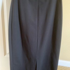 banana republic black front slit pencil skirt